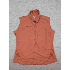 Mountain Hard Wear Shirt Womens 14 Sleeveless Hiking‎ Button Up Outdoor Top